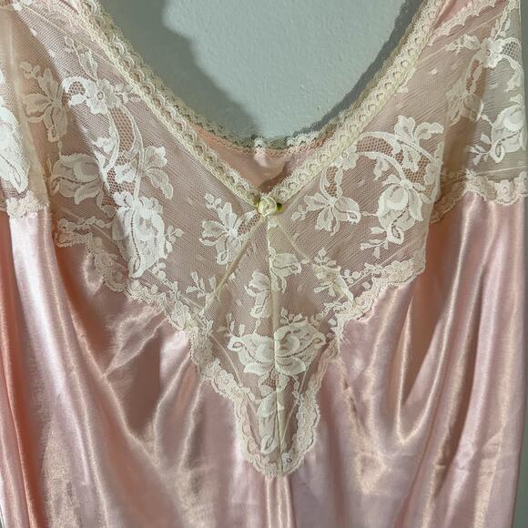 California Dynasty Pink Satin Slip Dress Large | Coquette Angelcore Pinup - Picture 3 of 7